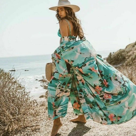 New Boho Nightingale Kimono Maxi Duster Robe - Picture 7 of 9